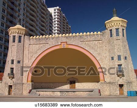Daytona Beach, FL, Florida, Daytona Beach Shores, Atlantic Ocean, Ocean Walk, Bandshell, Music Band Stand, Fairfield Resorts at Ocean Walk View Large Photo Image Stock Photo - Daytona Beach, FL, Florida, Daytona Beach Shores, Atlantic Ocean, Ocean Walk, Bandshell, Music Band Stand, Fairfield Resorts at Ocean Walk. Fotosearch
