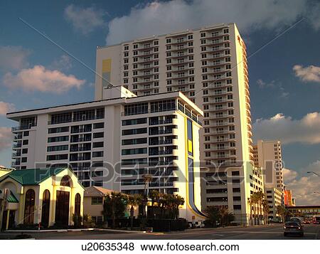 Stock Photo -  Daytona Beach, FL, Florida, Daytona Beach Shores, Sunterra Resort, Atlantic Boulevard. Fotosearch