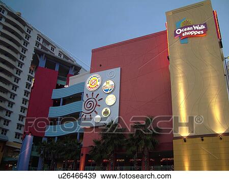 Daytona Beach, FL, Florida, Daytona Beach Shores, Atlantic Ocean, Fairfield Resorts at Ocean Walk, Ocean Walk Resorts, Ocean Walk Shoppes, evening View Large Photo Image Stock Photo - Daytona Beach, FL, Florida, Daytona Beach Shores, Atlantic Ocean, Fairfield Resorts at Ocean Walk, Ocean Walk Resorts, Ocean Walk Shoppes, evening. Fotosearch