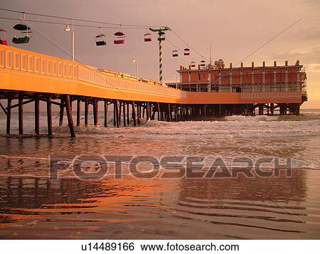Daytona Beach, FL, Florida, Daytona Beach Shores, Atlantic Ocean, Main Street Pier & Boardwalk, Ocean Pier, gondola skyride, sunrise View Large Photo Image Stock Photograph - Daytona Beach, FL, Florida, Daytona Beach Shores, Atlantic Ocean, Main Street Pier & Boardwalk, Ocean Pier, gondola skyride, sunrise. Fotosearch