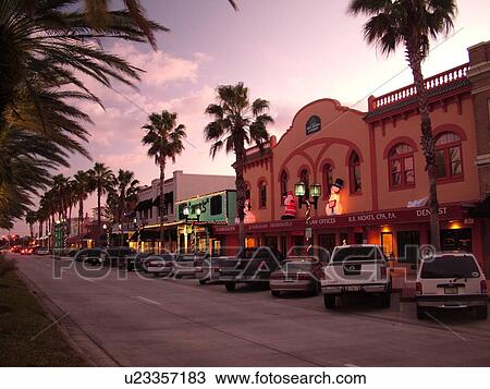 Stock Image -  Daytona Beach, FL, Florida, downtown, Main Street. Fotosearch