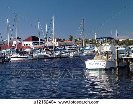 Picture -  Daytona Beach, FL, Florida, Halifax Harbor, marina, boats. Fotosearch