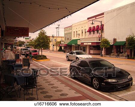 Deland, FL, Florida, downtown, Woodland Boulevard, outdoor cafT View Large Photo Image Stock Photograph - Deland, FL, Florida, downtown, Woodland Boulevard, outdoor cafT. Fotosearch