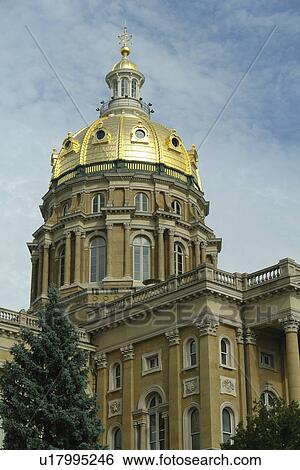 Stock Photograph -  Des Moines, IA, Iowa, State Capitol Building. Fotosearch