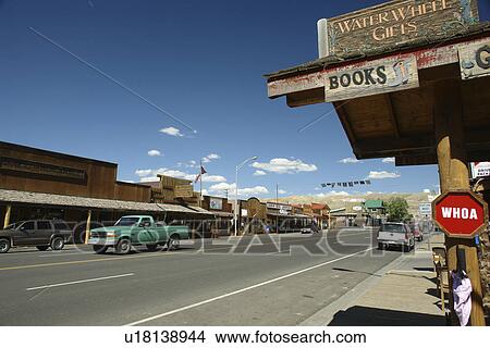 Picture -  Dubois, WY, Wyoming, downtown, Main Street. Fotosearch