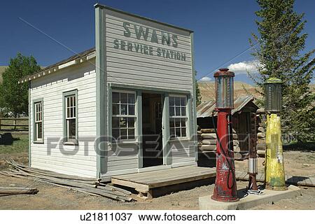 Dubois, WY, Wyoming, Swans Service Station View Large Photo Image Stock Photo - Dubois, WY, Wyoming, Swans Service Station. Fotosearch