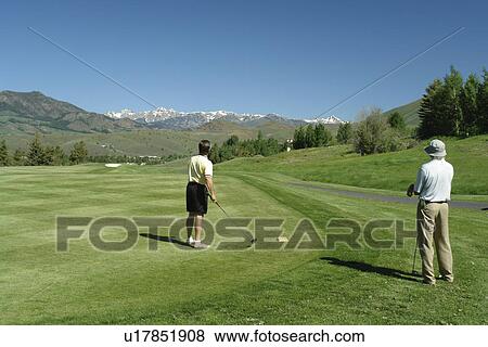 Elkhorn, ID, Idaho, Elkhorn Golf Course, teeing off View Large Photo Image Stock Photo - Elkhorn, ID, Idaho, Elkhorn Golf Course, teeing off. Fotosearch