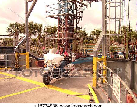 Stock Photograph -  Fort George Island, FL, Florida, Atlantic Ocean, Fort George-Mayport Ferry, St. Johns River. Fotosearch