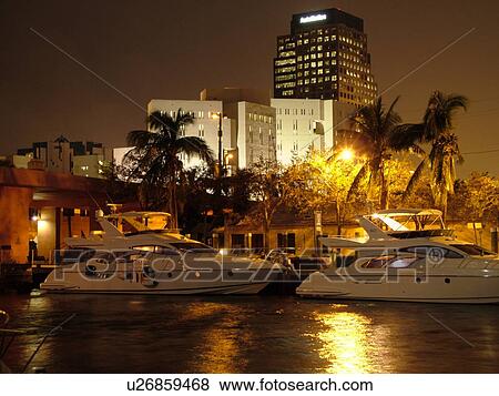Fort Lauderdale, FL, Florida, Intracoastal Waterway, marina, yachts, evening View Large Photo Image Stock Photo - Fort Lauderdale, FL, Florida, Intracoastal Waterway, marina, yachts, evening. Fotosearch