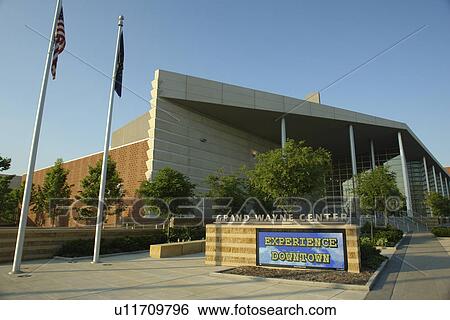 Stock Photograph -  Fort Wayne, IN, Indiana, Grand Wayne Convention Center. Fotosearch