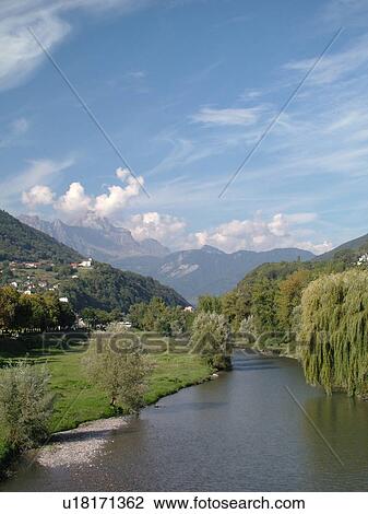 France, Albertville, Savoie, Rhone-Alpes, Europe, Isere River View Large Photo Image Stock Image - France, Albertville, Savoie, Rhone-Alpes, Europe, Isere River. Fotosearch