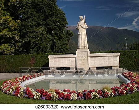 Stock Image -  France, Albertville, Savoie, Rhone-Alpes, Europe, War Memorial. Fotosearch