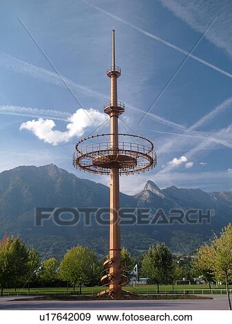 France, Albertville, Savoie, Rhone-Alpes, Europe, Albertville Olympic Torch at the Ice Palace, Stadium View Large Photo Image Stock Photo - France, Albertville, Savoie, Rhone-Alpes, Europe, Albertville Olympic Torch at the Ice Palace, Stadium. Fotosearch