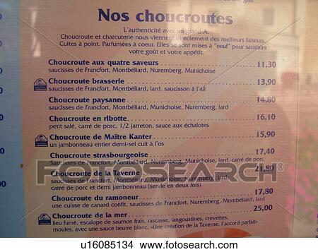 France, Annecy, Haute-Savoie, Rhone-Alpes, Europe, village, restaurants, Nos Choucroutes menu View Large Photo Image Picture - France, Annecy, Haute-Savoie, Rhone-Alpes, Europe, village, restaurants, Nos Choucroutes menu. Fotosearch