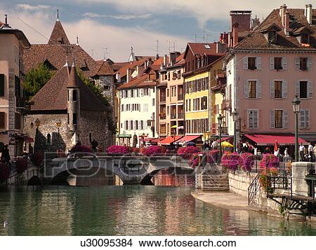 France, Annecy, Haute-Savoie, Rhone-Alpes, Europe, village, Thiou Canal View Large Photo Image Picture - France, Annecy, Haute-Savoie, Rhone-Alpes, Europe, village, Thiou Canal. Fotosearch