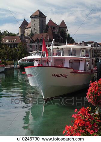 France, Annecy, Haute-Savoie, Rhone-Alpes, Europe, Lake Annecy, Lac d' Annecy, excursion boats View Large Photo Image Stock Image - France, Annecy, Haute-Savoie, Rhone-Alpes, Europe, Lake Annecy, Lac d' Annecy, excursion boats. Fotosearch