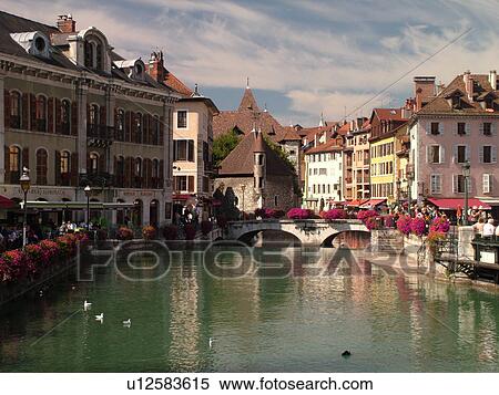 France, Annecy, Haute-Savoie, Rhone-Alpes, Europe, Thiou Canal, village, old quarter View Large Photo Image Stock Photography - France, Annecy, Haute-Savoie, Rhone-Alpes, Europe, Thiou Canal, village, old quarter. Fotosearch