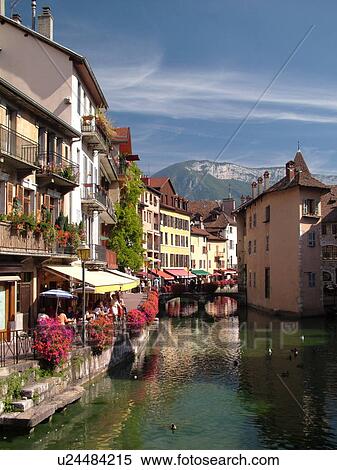 France, Annecy, Haute-Savoie, Rhone-Alpes, Europe, village, Thiou Canal View Large Photo Image Stock Photography - France, Annecy, Haute-Savoie, Rhone-Alpes, Europe, village, Thiou Canal. Fotosearch