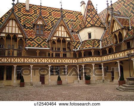 France, Beaune, Burgundy, Cote de Beaune, Cote d'Or, Europe, Burgundy Wine Region, downtown, Hotel-Dieu, Cour d'Honneur View Large Photo Image Picture - France, Beaune, Burgundy, Cote de Beaune, Cote d'Or, Europe, Burgundy Wine Region, downtown, Hotel-Dieu, Cour d'Honneur. Fotosearch
