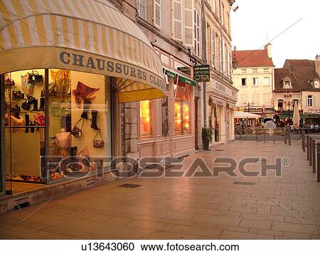 Stock Image -  France, Beaune, Burgundy, Cote de Beaune, Cote d'Or, Europe, Burgundy Wine Region, downtown. Fotosearch