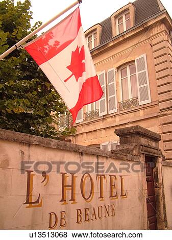 Stock Photo -  France, Beaune, Burgundy, Cote de Beaune, Cote d'Or, Europe, Burgundy Wine Region, downtown, L' Hotel de Beaune. Fotosearch