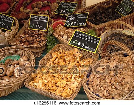 Stock Photograph -  France, Beaune, Burgundy, Cote de Beaune, Cote d'Or, Europe, Burgundy Wine Region, downtown, City Market. Fotosearch