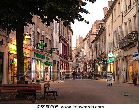Stock Photography -  France, Beaune, Burgundy, Cote de Beaune, Cote d'Or, Europe, Burgundy Wine Region, downtown. Fotosearch