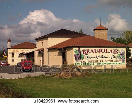 France, Chatillon, Rhone-Alpes, Europe, Beaujolais, Raymond Mathelin et Fils Winery, wine dealer, wall mural View Large Photo Image Stock Image - France, Chatillon, Rhone-Alpes, Europe, Beaujolais, Raymond Mathelin et Fils Winery, wine dealer, wall mural. Fotosearch