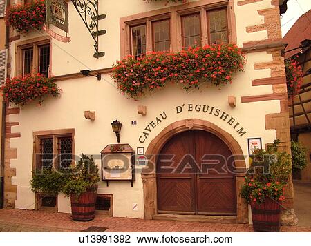 France, Europe, Alsace, Eguisheim, Haut-Rhin, L'Alsace Wine Region, Route du Vin, downtown, Caveau D'Eguisheim, wooden arched door View Large Photo Image Stock Image - France, Europe, Alsace, Eguisheim, Haut-Rhin, L'Alsace Wine Region, Route du Vin, downtown, Caveau D'Eguisheim, wooden arched door. Fotosearch
