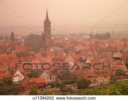France, Europe, Alsace, Dambach-la-Ville, Bas-Rhin, L'Alsace Wine Region, Route du Vin, village, fog View Large Photo Image Stock Image - France, Europe, Alsace, Dambach-la-Ville, Bas-Rhin, L'Alsace Wine Region, Route du Vin, village, fog. Fotosearch