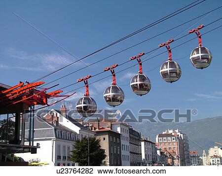 France, Grenoble, Isere, Rhone-Alpes, Europe, Telepherique de la Bastille, gondola, Quai Stephane-Jay View Large Photo Image Stock Image - France, Grenoble, Isere, Rhone-Alpes, Europe, Telepherique de la Bastille, gondola, Quai Stephane-Jay. Fotosearch