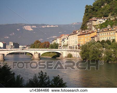 France, Grenoble, Isere, Rhone-Alpes, Europe, Isere River View Large Photo Image Stock Photograph - France, Grenoble, Isere, Rhone-Alpes, Europe, Isere River. Fotosearch