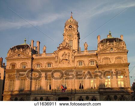 France, Lyon, Rhone-Alpes, Europe, downtown, City Hall, Hotel de Ville, Place des Terreaux View Large Photo Image Stock Image - France, Lyon, Rhone-Alpes, Europe, downtown, City Hall, Hotel de Ville, Place des Terreaux. Fotosearch