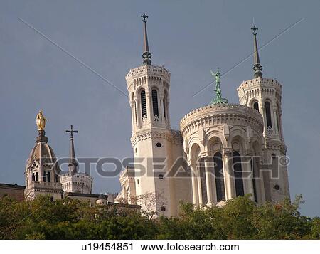 France, Lyon, Rhone-Alpes, Europe, Basilique Notre-Dame de Fourviere View Large Photo Image Stock Image - France, Lyon, Rhone-Alpes, Europe, Basilique Notre-Dame de Fourviere. Fotosearch