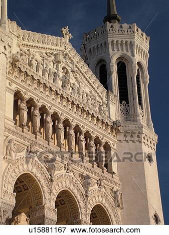 France, Lyon, Rhone-Alpes, Europe, Basilique Notre-Dame de Fourviere View Large Photo Image Stock Photo - France, Lyon, Rhone-Alpes, Europe, Basilique Notre-Dame de Fourviere. Fotosearch
