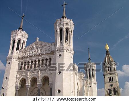 France, Lyon, Rhone-Alpes, Europe, Basilique Notre-Dame de Fourviere View Large Photo Image Stock Photo - France, Lyon, Rhone-Alpes, Europe, Basilique Notre-Dame de Fourviere. Fotosearch