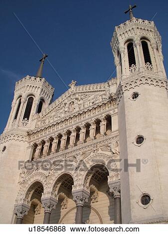 France, Lyon, Rhone-Alpes, Europe, Basilique Notre-Dame de Fourviere View Large Photo Image Stock Photo - France, Lyon, Rhone-Alpes, Europe, Basilique Notre-Dame de Fourviere. Fotosearch