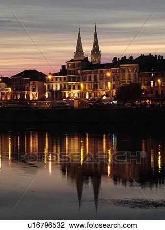 France, Macon, Burgundy, Saone et Loire, Europe, Saone River, evening, reflection View Large Photo Image Stock Image - France, Macon, Burgundy, Saone et Loire, Europe, Saone River, evening, reflection. Fotosearch