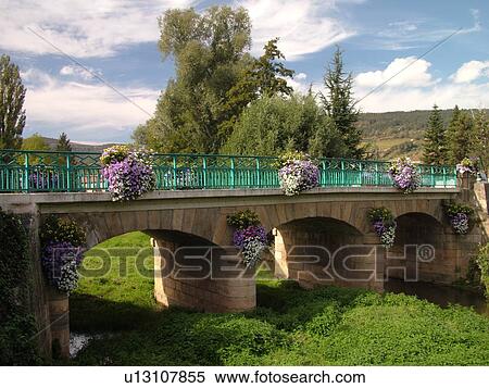 France, Santenay, Burgundy, Cote de Beaune, Cote d'Or, Europe, Burgundy Wine Region, bridge decorated with flowers View Large Photo Image Stock Photography - France, Santenay, Burgundy, Cote de Beaune, Cote d'Or, Europe, Burgundy Wine Region, bridge decorated with flowers. Fotosearch