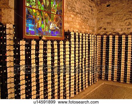 Stock Photo -  France, Vougeot, Burgundy, Cote de Nuits, Cote d'Or, Europe, Burgundy Wine Region, Chateau du Clos de Vougeot, winery. Fotosearch