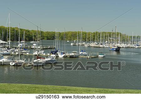 Stock Image -  Georgetown, MD, Maryland, Chesapeake Bay, Sassafras River, marina. Fotosearch