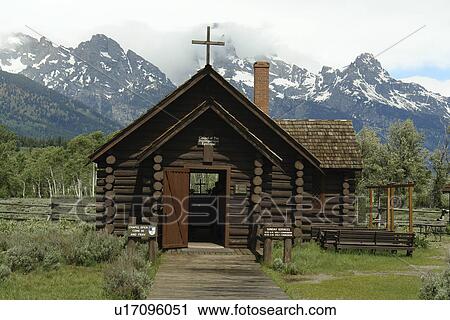 Grand Teton National Park, WY, Wyoming, Moose Junction, Chapel of the Transfiguration View Large Photo Image Stock Image - Grand Teton National Park, WY, Wyoming, Moose Junction, Chapel of the Transfiguration. Fotosearch