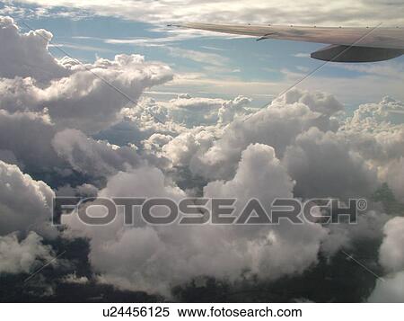 Stock Photography -  Great Britain, England, Europe, United Kingdom, aerial, British Airways plane, airlines. Fotosearch