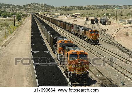 Picture -  Guernsey, WY, Wyoming, Burlington Northern & Santa Fe Railroad, BNSF. Fotosearch