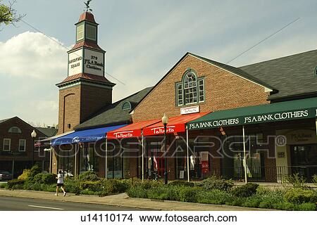 Picture -  Haverford, PA, Pennsylvania, Lancaster Avenue, Route 30, Haverford Square, downtown. Fotosearch