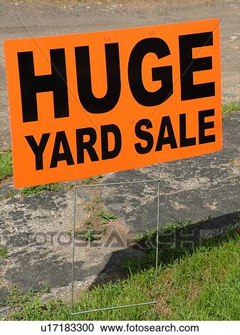 Stock Image -  Huge Yard Sale sign. Fotosearch