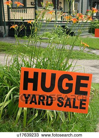 Stock Image -  Huge Yard Sale sign. Fotosearch