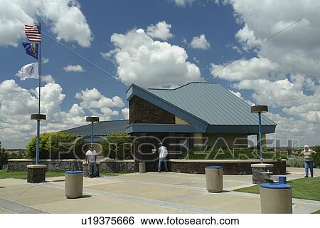Stock Photograph -  ID, Idaho, Oregon Trail, American Falls, rest area, I-86, visitor center. Fotosearch
