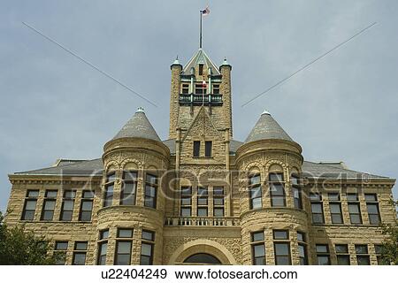 Stock Photo -  Iowa City, IA, Iowa, downtown, The Johnson County Courthouse. Fotosearch