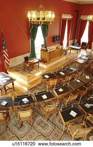 Stock Image -  Iowa City, IA, Old Capitol Building, National Historic Landmark, University of Iowa. Fotosearch